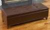 Charleston Brown Leather Storage Ottoman