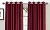 2 Bella Luna Faux-Silk Foam-Back Blackout Curtain Panels