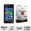 AT&T Go Phone - Nokia Lumia 520 (Locked Smartphone and Total Defense Premium Internet Security Bundle
