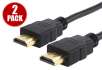 2-Pack of 15 Ft. Gold Tip, High Speed, 3D Capable HDMI Cables w/Full 1080p HD