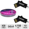 PATRIOT 8GB USB 2.0 Flash Drive (2pack) and Color Research DVD+R 10-Pack Bundle for Free after Rebate