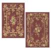 Kmart 2-piece Rug Sets 40"x60" and 20"x30" for $13.49 each: Elaine Red, Maxwell Brown, Yorkshire Dark Green, Prism Brown