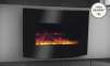 Warm House Curved-Glass Electric Fireplace