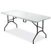 Realspace Folding Table, Molded Plastic Top, 28 1/2"H x 30"W x 72"D, Gray Granite