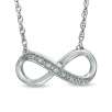 Diamond Accent Infinity Necklace in Sterling Silver