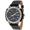 Seiko SNAD47P2 Mens Watch Alarm Chronograph Black Dial Strap