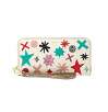 Fossil Starburst Print Zip Clutch