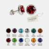 Birthstone Studs Made with Swarovski Elements