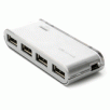 DCT HH201 Mini 4 ports USB 2.0 Hub, Silver Color