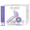 Spa Sonic Skin Care System Face & Body Polisher - 7 Piece Professional Kit Lavender