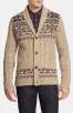 Topman Oatmeal Shawl Collar Cardigan