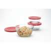 Anchor Hocking 6pc Mixing Bowl Set w/Red Plastic Lids