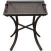 Fairmont 18-Inch Glass Side Table with Mesh Carry Tray