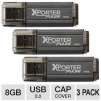 Patriot 8GB Xporter Pulse USB 3-Pack