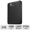 WD Elements 2TB Portable Drive - USB 3.0, Lightweight, Plug and Play - WDBU6Y0020BBK-NESN