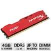 Kingston HyperX Fury Red 4GB Desktop Memory - HX316C10FR/4