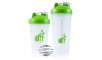 Set of Two: HUTT BPA-Free Blender Shaker Bottle (28 oz. & 20 oz.) w/ Stainless Steel Whisk Ball