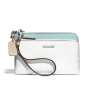 Coach Double L-Zip Wristlet in Colorblock Mixed Leather