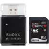 Sandisk SDSDRX38192 Extreme III SDHC 8GB Card with MicroMate Reader