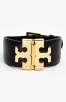 Tory Burch Wide T-Hinge Leather Bracelet