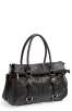 NB Handbags Buckle Faux Leather Satchel