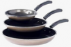 3-Piece Essential Home Non-Stick Carbon Steel Fry Pan Set