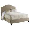 PRI Leo Upholstered Saddle Back Queen Bed in Beige
