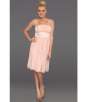 Donna Morgan Satin & Chiffon Strapless Dress