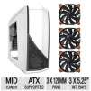 NZXT Phantom 240 Mid Tower Computer Case and Cougar Vortex PWM 120mm Case Fan in Black Bundle