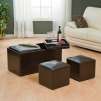 Jameson Double Storage Ottoman with Tray Tables