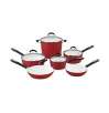 Cuisinart Red 10-pc. Elements Cookware Set + FREE Stainless Steel Bowls