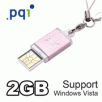 PQI i810 mini I-Stick 2GB ReadyBoost USB Flash Drive, Pink