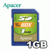 3 Apacer 1GB 60X Secure Digital (SD) Memory Card for $17.97
