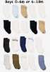 20 Pairs Faded Glory Choice of Infant or Toddler Boys Crew Socks