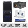 Ultra Defender Mid-T Black 550W PSU ADATA Mid-Tower Gaming Case Bundle