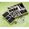 Palisades 81 Piece Flatware Set with Wood Caddy