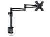3 Way Adjustable Tilting Desk Mount Bracket for LCD LED (Max 33Lbs, 13~30inch) - Black
