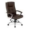 Office Depot Brand Carlin High-Back Leather Chair, Dark Brown