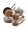 Rachael Ray Cucina 12-pc. Mushroom Brown Hard Enamel Nonstick Cookware Set + $20 Cash Back