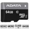ADATA Premier 64GB MicroSDXC Flash Card - UHS-I, Class 10, 30/10 Read/Write - AUSDX64GUICL10-RA1