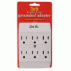 6-Outlet 3-Wire Grounded Wall Adapter (White)