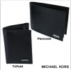Michael Kors Genuine Leather Black Passcase or TriFold Wallet