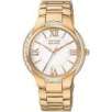 Citizen Ciena Collection Diamond Accent Eco-Drive Rose Gold Tone Stainless Steel Women
