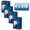 Western Digital 4x 3TB Red 3.5" SATA III Internal Hard Drive Bundle (WD30EFRX)