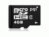 PQI 4GB MicroSD High Capacity (microSDHC) Memory Card w/ SD Card Adapter