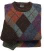 Tweed Argyle Crewneck Lambswool Sweater