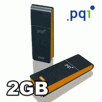 PQI i221 2GB USB Flash Drive, Black/Orange