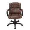 Brenton Studio Briessa Mid-Back Vinyl Chair, Brown/Black