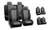 Full Set of Faux-Leather Seat Covers $40 or Full Set of Pique Fabric Car Seat Covers $27