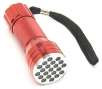 Ultra Bright 21 LEDs Aluminum Flashlight, Button Switch With Lanyard, Red Color, Required 3 AAA Batteries Not Included